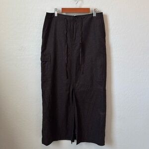 Vintage Eddie Bauer Wool Cargo Midi Skirt Size 6